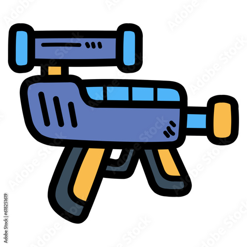 blaster filled outline icon style