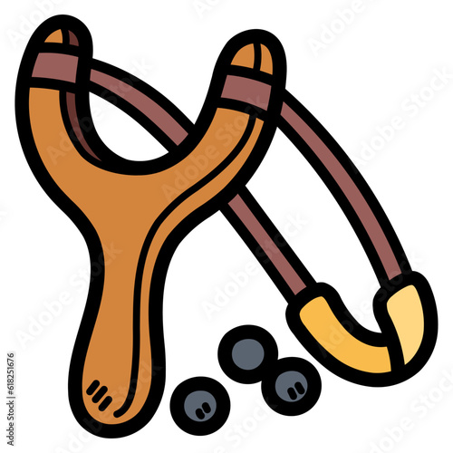 slingshot filled outline icon style