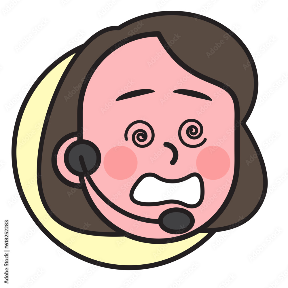 Obraz premium Emoji call center services
