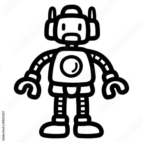 robot line icon style