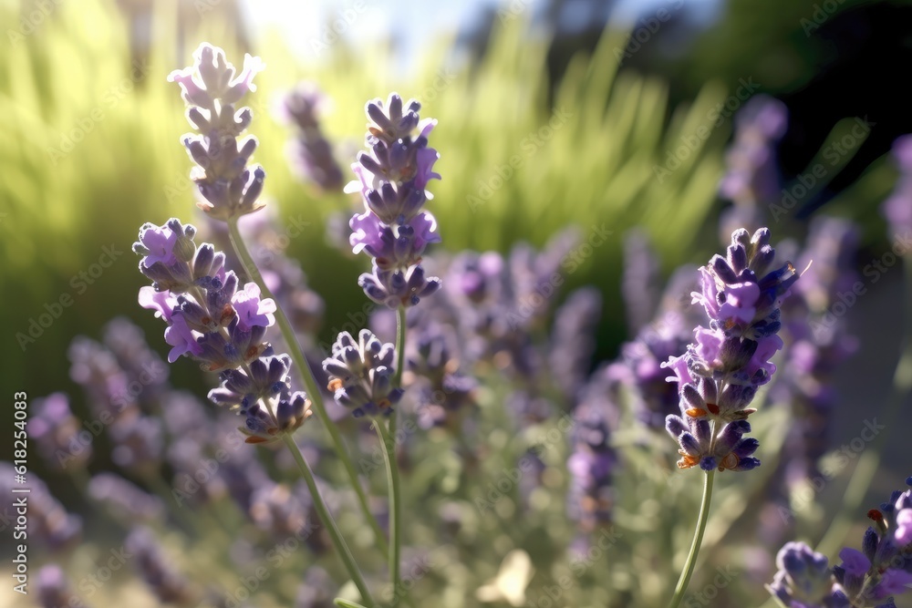 close up of a lavender plant realistic close up of a lavender plant realistic
