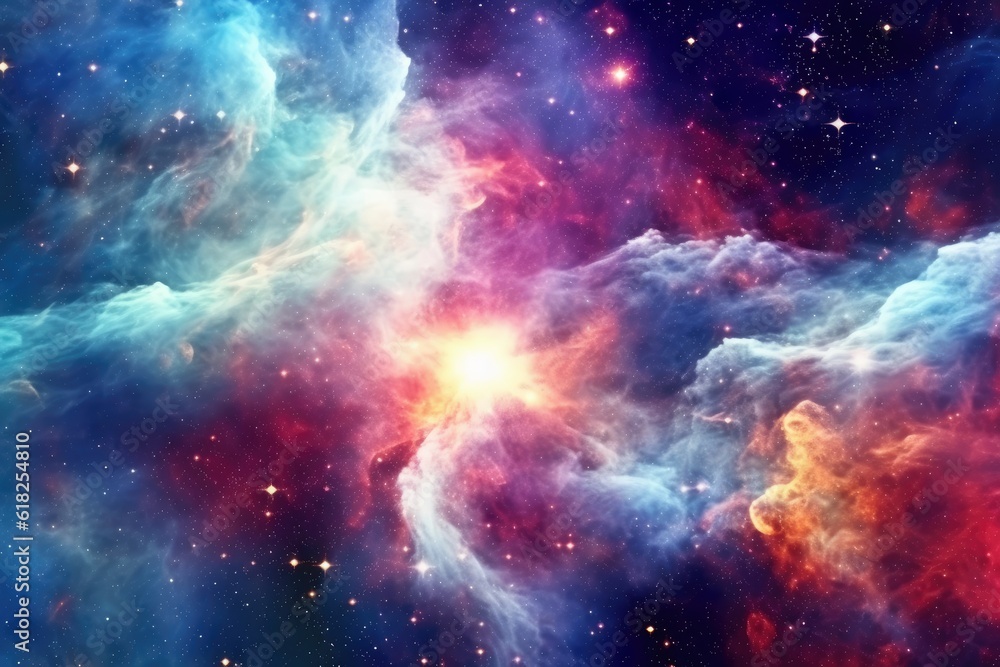 Colorful space galaxy cloud nebula Star