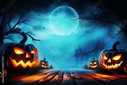 Halloween is set in the forest and moon at night