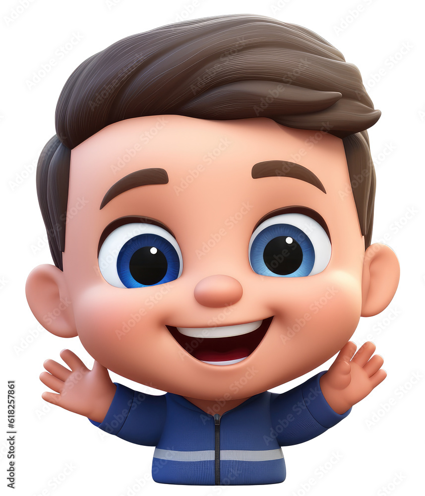 Memoji happy baby boy on transparent background. PNG. Emoji, ai Memoji happy baby boy on transparent background. PNG. Emoji, ai