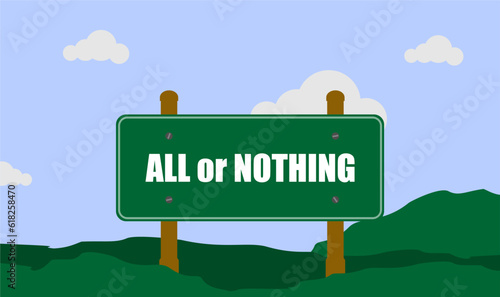 National All Or Nothing Day,  background template Holiday concept