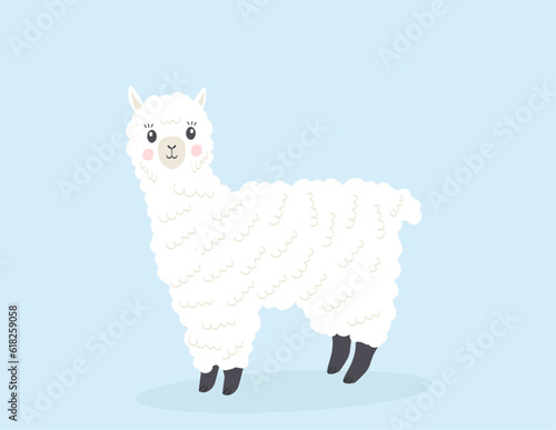 cartoon lama alpaca