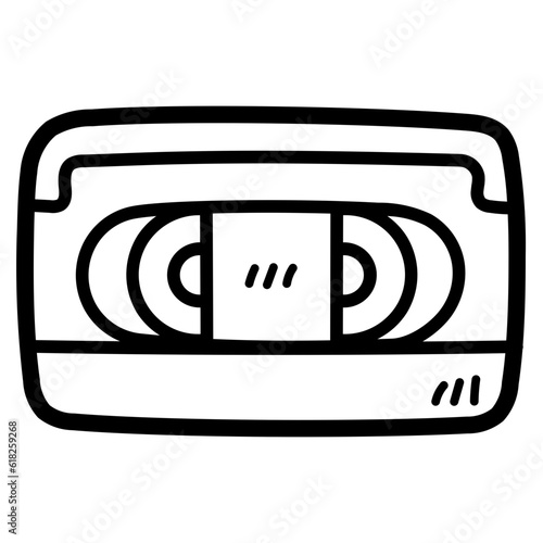 videotape line icon style