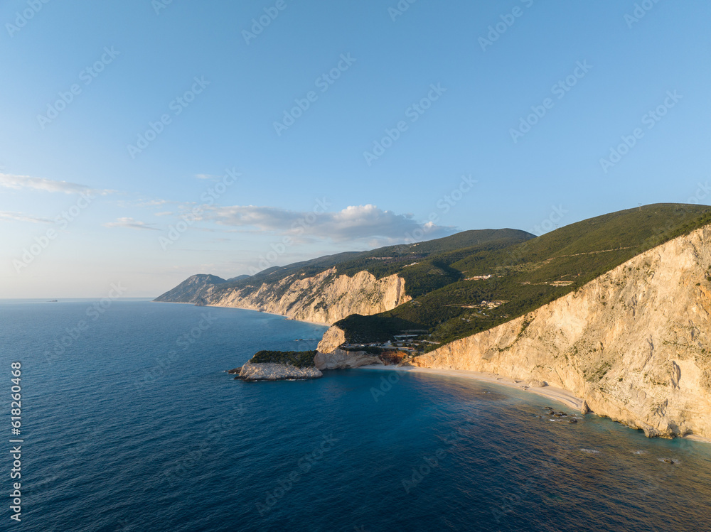 Beautiful landscape of Porto Katsiki beach on Lefkada island in Greece