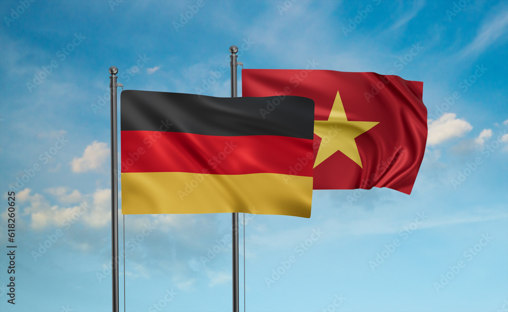 Vietnam and Germany flag Vietnam and Germany flag