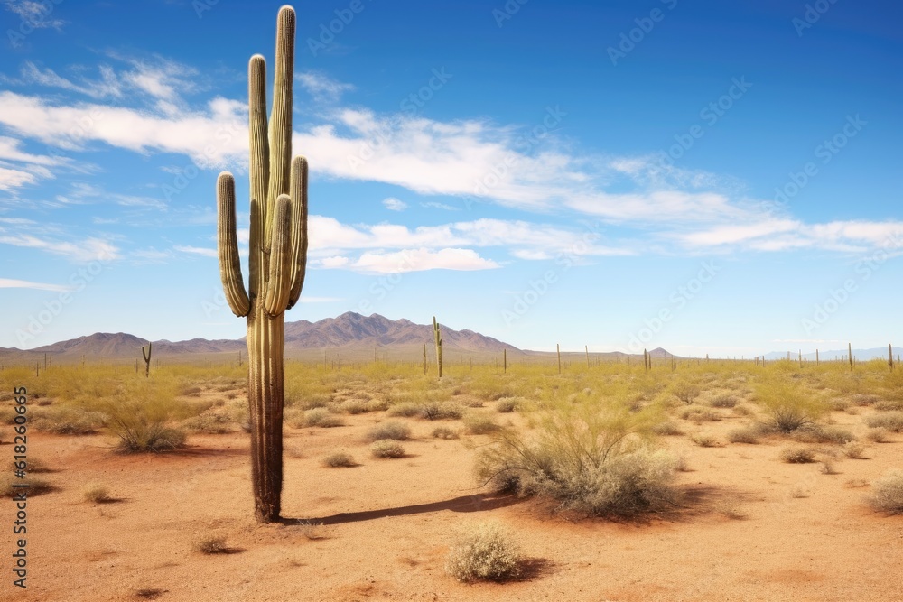 desert with saguaro cactus