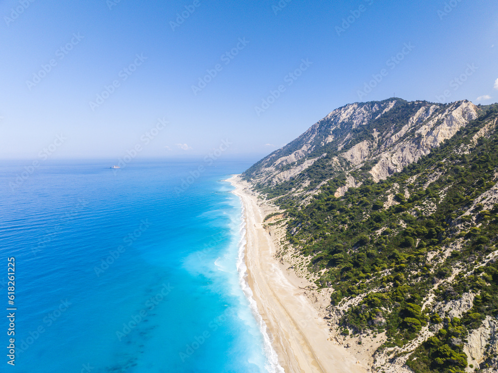 Gialos beach on the island of Lefkada in Greece Gialos beach on the island of Lefkada in Greece