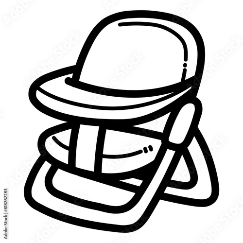 booster seat line icon style