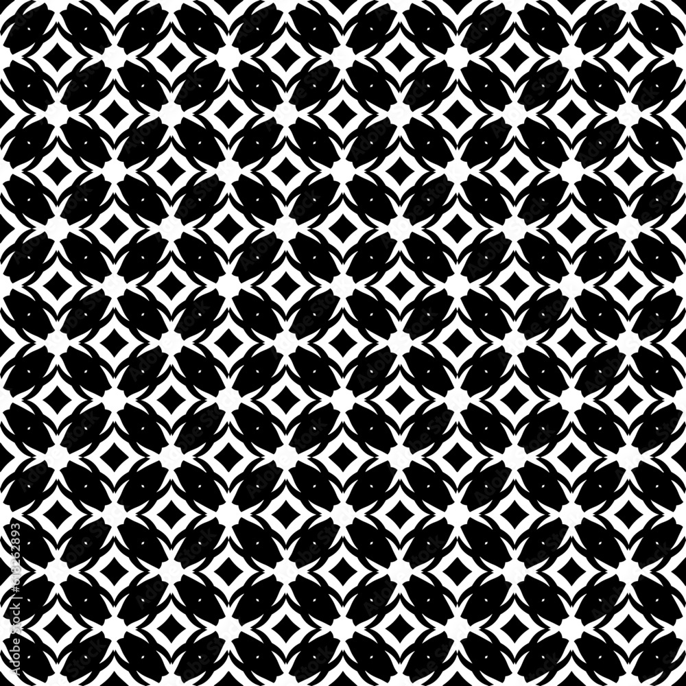 Black and white seamless pattern texture. Greyscale ornamental graphic design. Mosaic ornaments. Pattern template. Vector illustration. EPS10. Black and white seamless pattern texture. Greyscale ornamental graphic design. Mosaic ornaments. Pattern template. Vector illustration. EPS10.