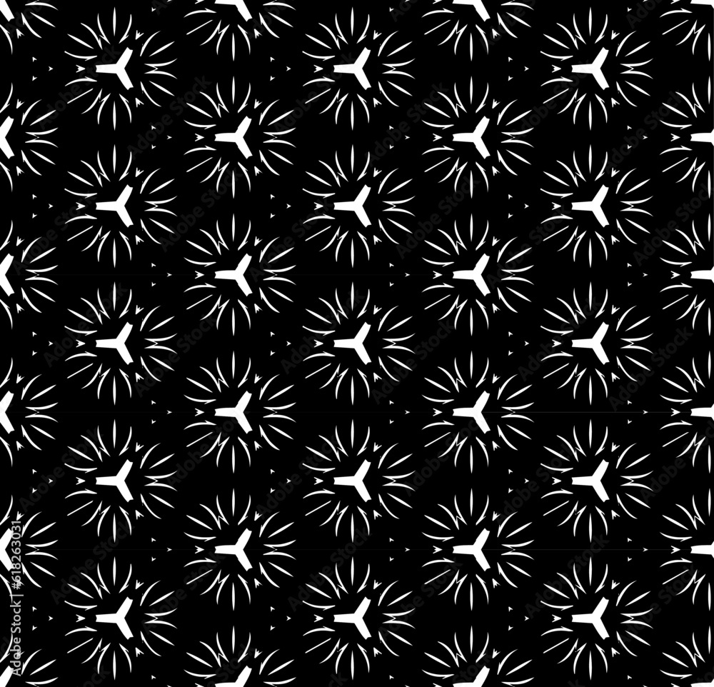 Black and white seamless pattern texture. Greyscale ornamental graphic design. Mosaic ornaments. Pattern template. Vector illustration. EPS10. Black and white seamless pattern texture. Greyscale ornamental graphic design. Mosaic ornaments. Pattern template. Vector illustration. EPS10.