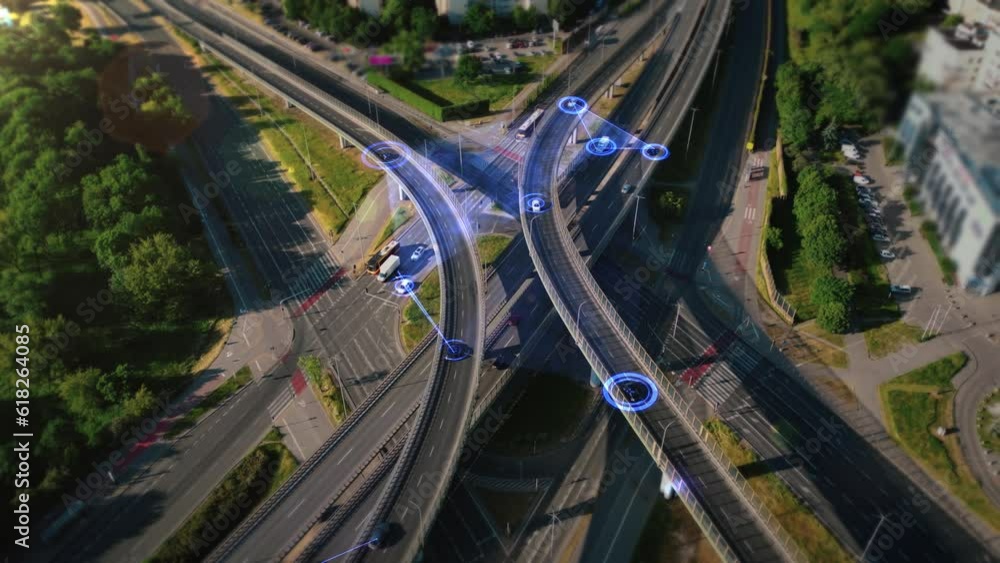 Autonomous cars selfdriving surveilance concept Driverless vehicles