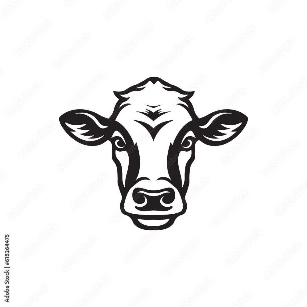 Cow logo on white background