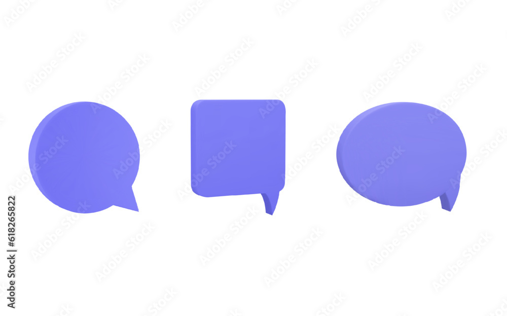 Set of empty colored text bubbles in various shapes.3d speech bubble dialogue balloon.Thought clouds of different shape. Set of empty colored text bubbles in various shapes.3d speech bubble dialogue balloon.Thought clouds of different shape.