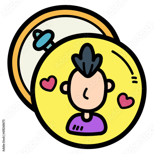 brooch filled outline icon style