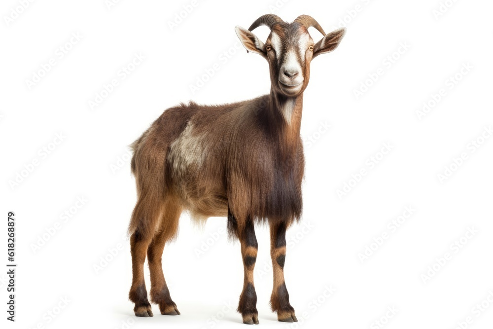 goat full body white isolated background AI Generated goat full body white isolated background AI Generated