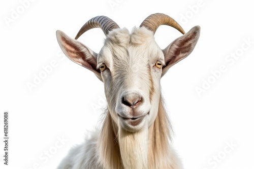 Goat white isolated background AI Generated