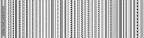 Fotografering Set of vector ethnic seamless pattern