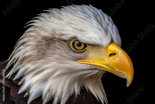 Majestic Bald Eagle Portrait - Created with Generative AI Tools © ThePixelCraft