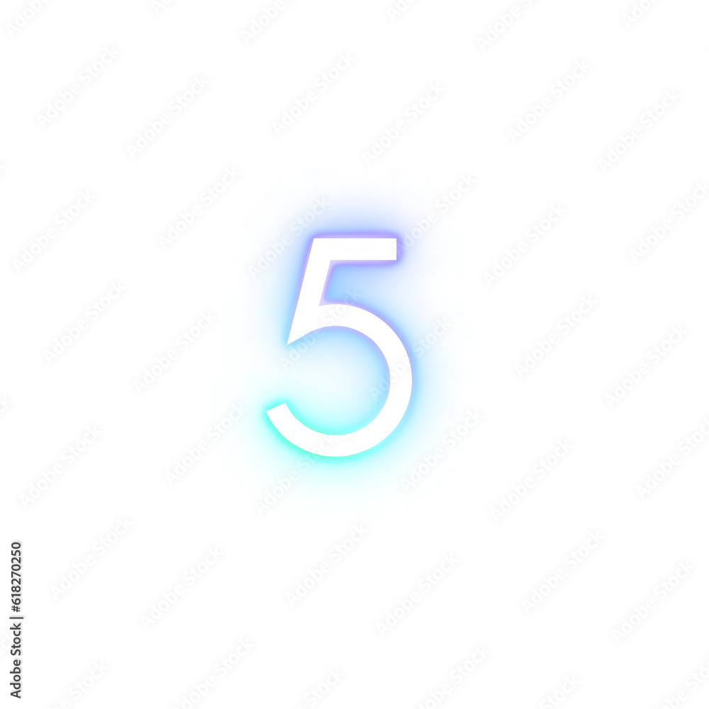 five number alphabet font gradient neon light five number alphabet font gradient neon light