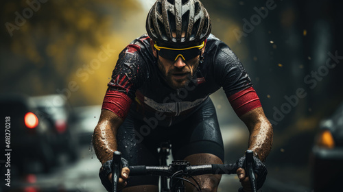 the person cycling bicycle on the road