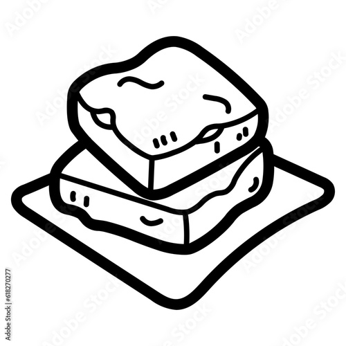 brownie line icon style