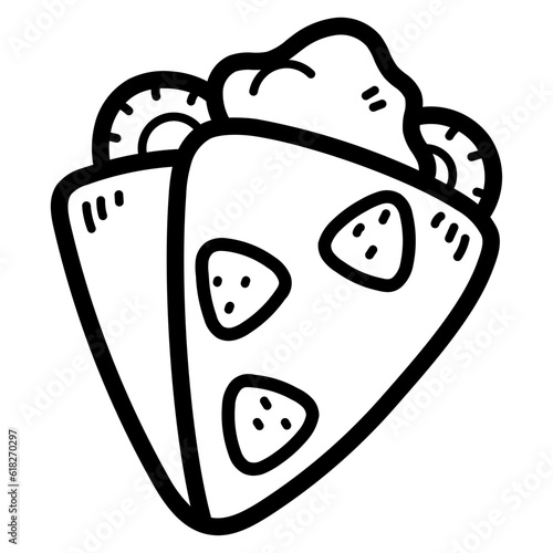 crepe line icon style