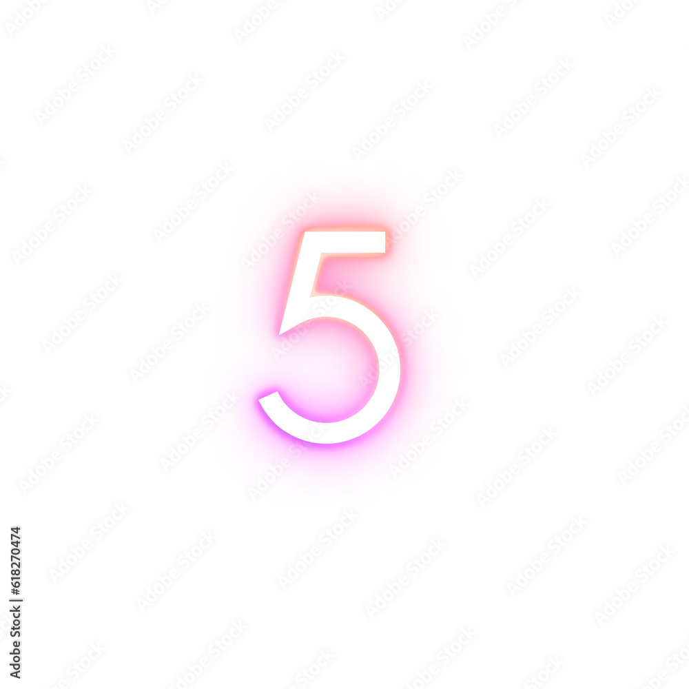 five number alphabet font gradient neon light five number alphabet font gradient neon light
