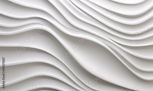  an abstract white background with wavy lines and curves in the center of the image, with a white background that is very similar to the shape of a wave. generative ai