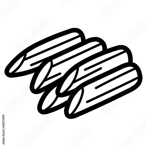 Crab stick line icon style