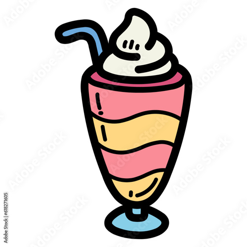 smoothie filled outline icon style