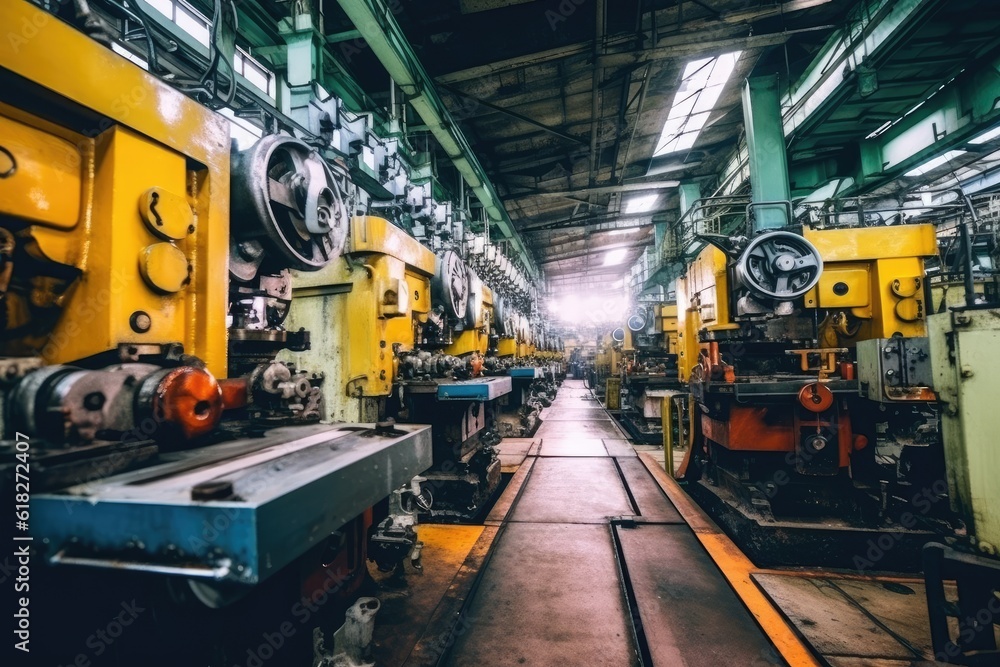 inside factory of airplanes a lot fo machines AI Generated inside factory of airplanes a lot fo machines AI Generated