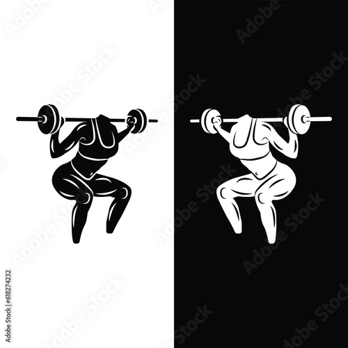 Woman Glute Muscles Gym Symbol