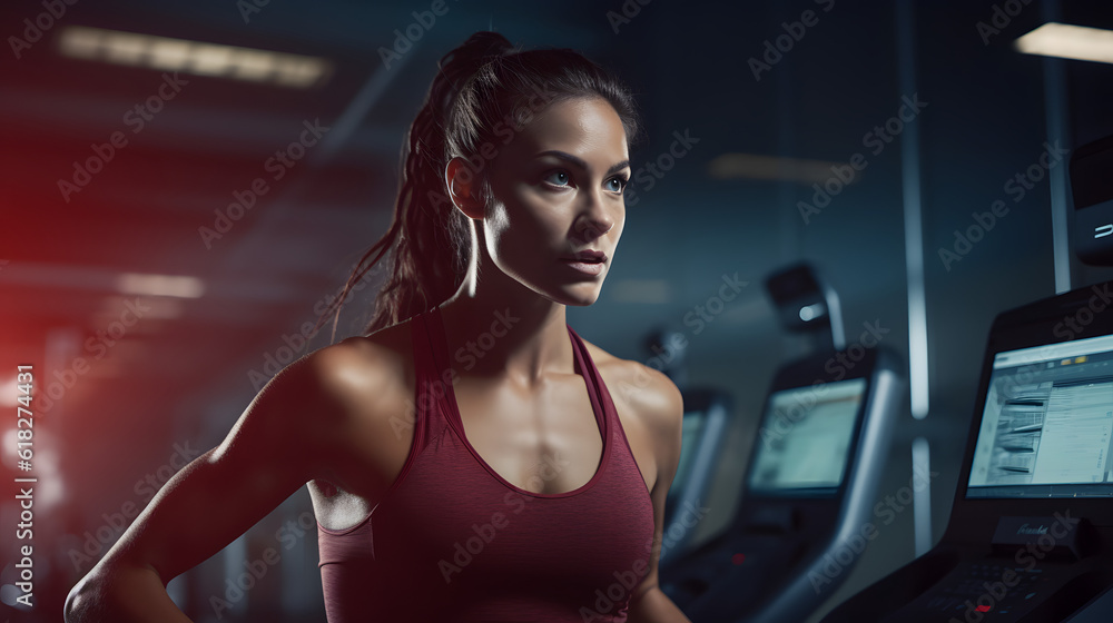 fitness enthusiast using advanced wearable tech during a high-intensity interval training fitness enthusiast using advanced wearable tech during a high-intensity interval training