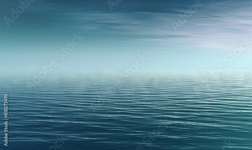  a large body of water with a sky in the background and some clouds in the sky above it and a boat in the water below it. generative ai