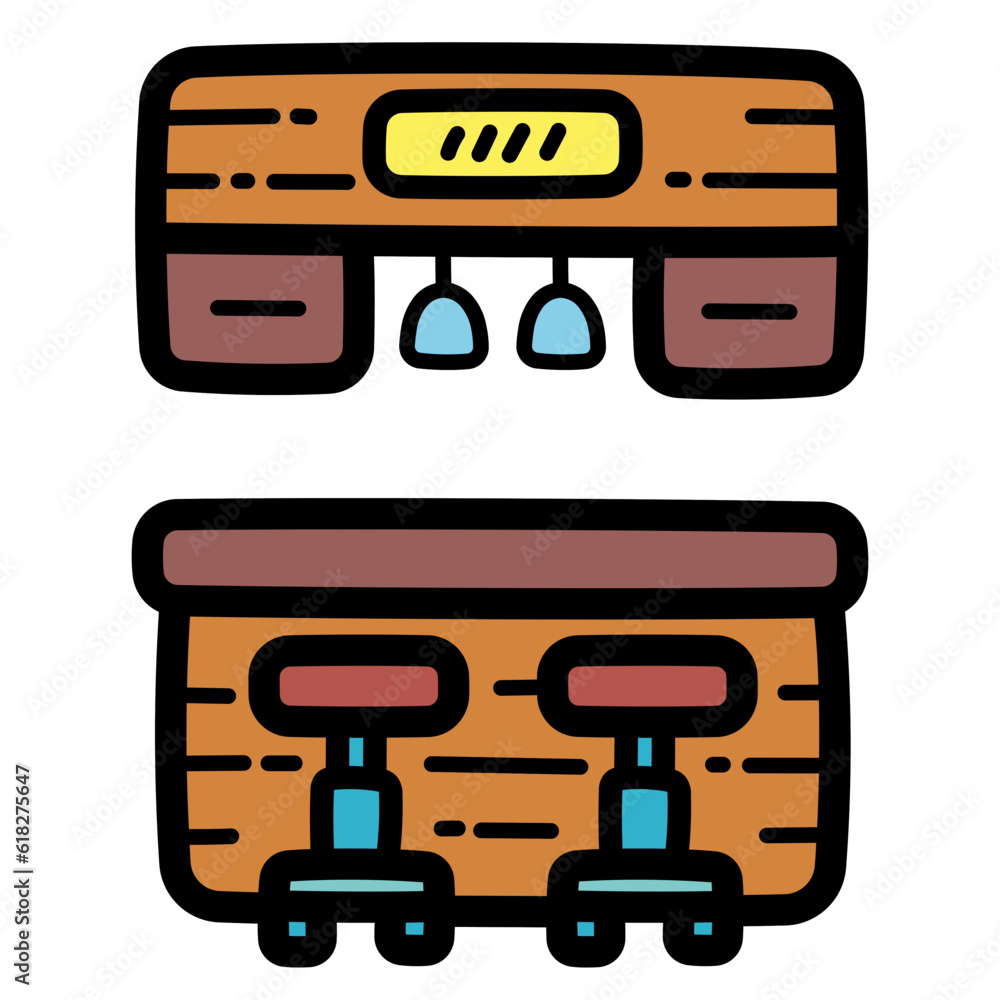 bar filled outline icon style