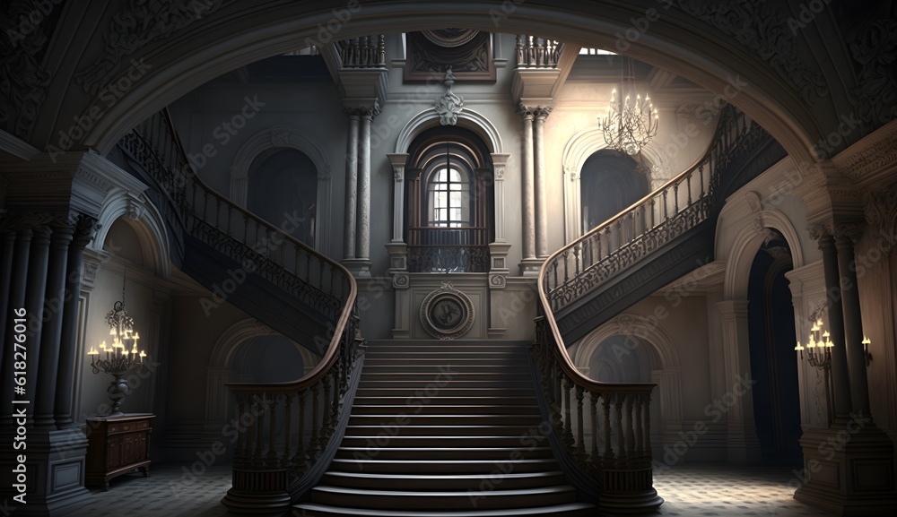 grand staircase interior ominous 