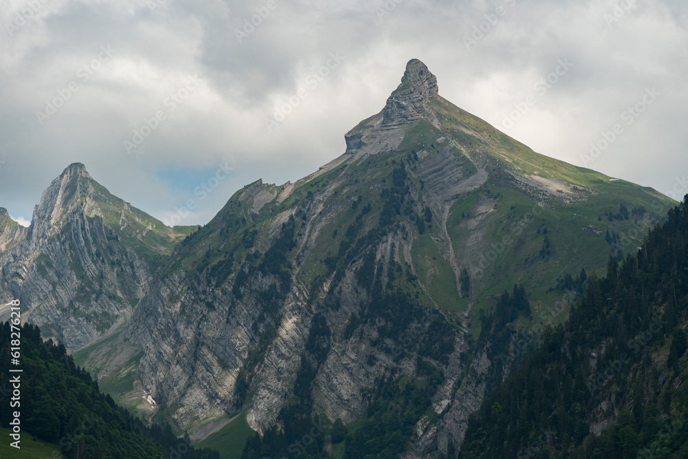 Summit of the mound Zindlenspitz in Waegital in Switzerland Summit of the mound Zindlenspitz in Waegital in Switzerland