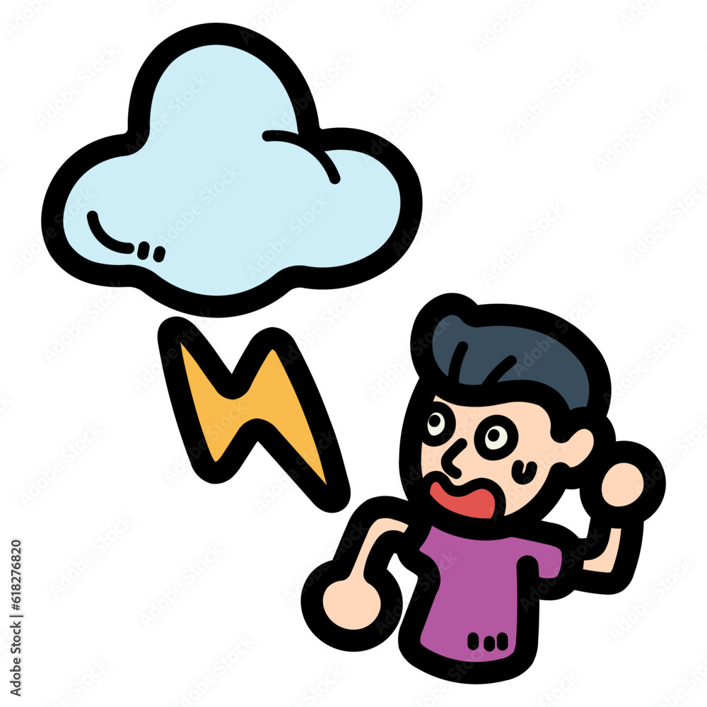 lightning filled outline icon style lightning filled outline icon style