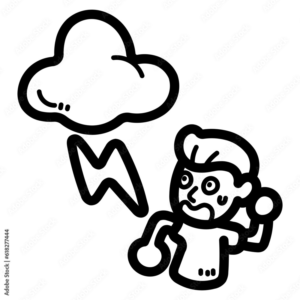 lightning line icon style lightning line icon style