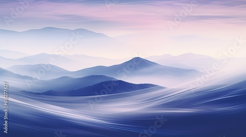 Minimalism abstract soft mountains painting. 