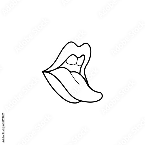 sexy lips vector illustration concept