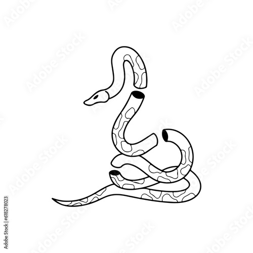 snake doodle vector illustration concept
