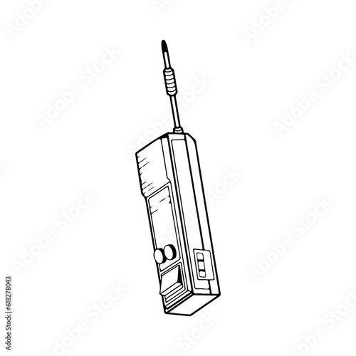 handie talkie concept vector illustration