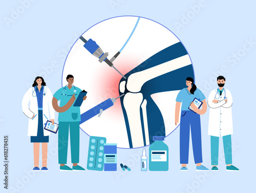 Knee joint arthroscopy
