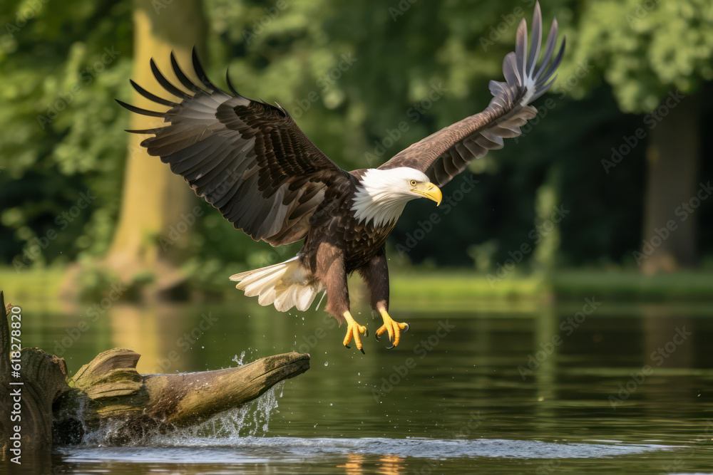 A image of a majestic eagle soaring through the sky, capturing its grace and power in A image of a majestic eagle soaring through the sky, capturing its grace and power in