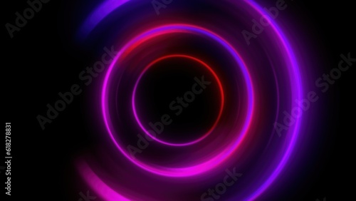 Luminous swirling glowing circles